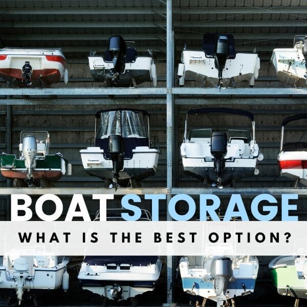 Boats in dry boat storage
