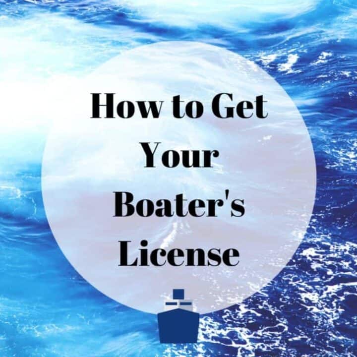 Waves with a caption of, How to get your boater's license.